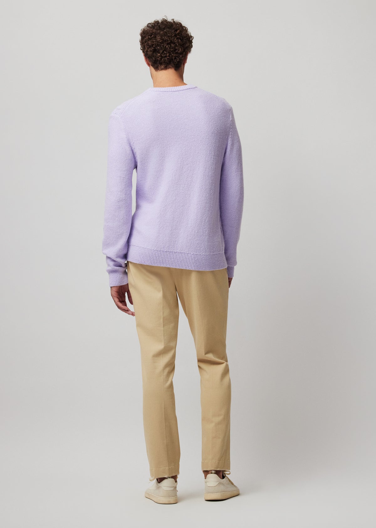 Recycled Cashmere Exposed Seam Crew Neck Sweater - Caramel